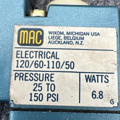 Used MAC 311C-PM-111AA-152 Solenoid Valves California US | Davliegogo LLC #1707296