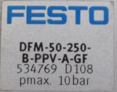 NEW FESTO DFM-50-250-B-PPV-A-GF GUIDE CYLINDER 534769 DFM50250BPPVAGF
