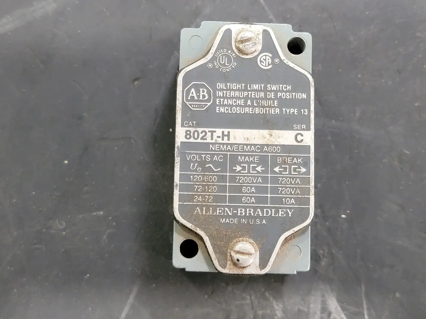 Used ALLEN-BRADLEY 802T-H Switchgears British Columbia CA | Lenmark #244566
