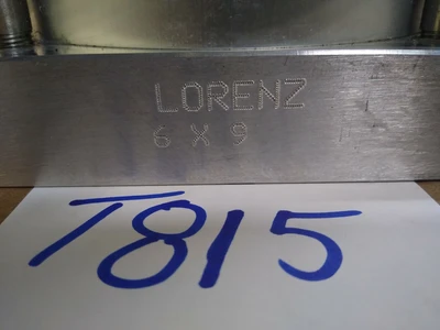 NEW Lorenz & Son. 6x9 Slide Gate Pneumatic Cylinder