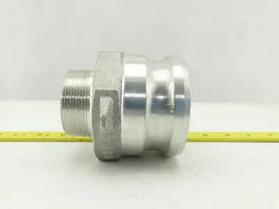 Anodized Aluminum Cam-and-Groove Hose Coupling Size 3 Plug 2 NPT Male End