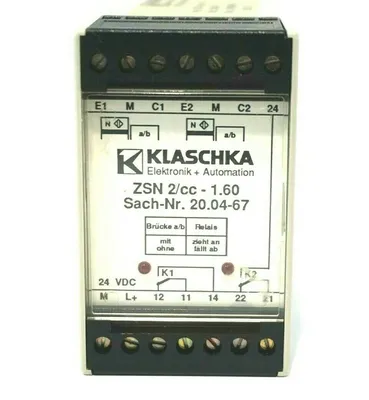 USED KLASCHKA ZSN-2/CC-1.60 TRANSISTOR RELAY ZSN2CC160