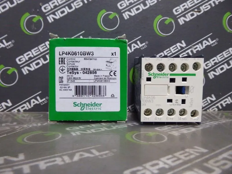 Schneider Electric LP4K0610BW3 Control Contactor 24VDC 3kW Max. 3HP New NIB