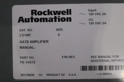 AB ALLEN-BRADLEY ROCKWELL AUTOMATION GATE AMPLIFIER 23PAMP 44838 STK GF596