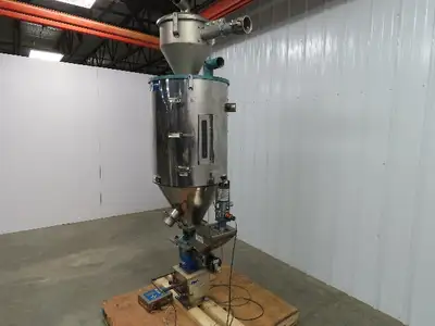 Una-Dyn Solid Cone Hopper, 
#150, Insulated, Stainless W/Autoload OS-10 Feeder