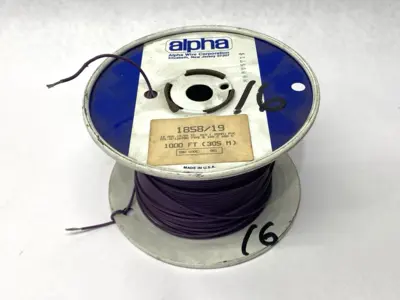 USED ALPHA WIRE TYPE B WIRE 16AWG 600V SPOOL OF 640'