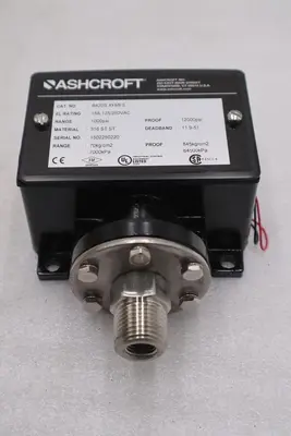 ASHCROFT B420S XFMFS PRESSURE SWITCH 1000 PSI 15A 125/250VAC - STOCK GF91A