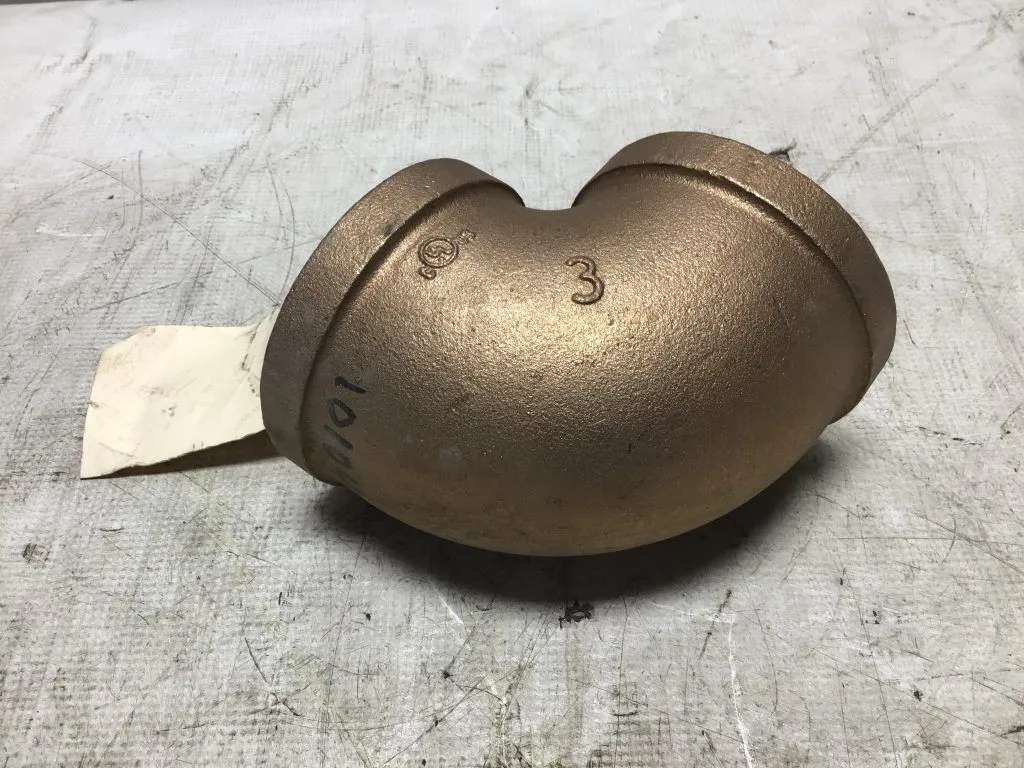 3” FNPT Threaded Brass Elbow Pipe Fitting 90°