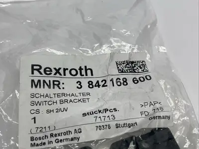 3842168600, 3 842 168 600 | Bosch Rexroth 3842168600 Switch Bracket LOT OF 2 - New