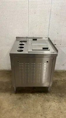 Used Delfield Used 30" x 32" Ice Cream Dipping Cabinet with Delfield N225P 6 Gallon Freezer - 115V - RL Ice Cream Equipment Illinois US | Falcon Restaurant Supply #1373543