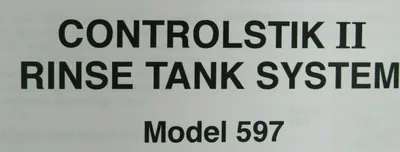 NEW MYRON 597 CONTROLSTIK II RINSE TANK SYSTEM 024-1
