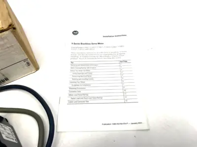 USED ALLEN-BRADLEY SER. B BRUSHLESS SERVO MOTOR Y-SERIES