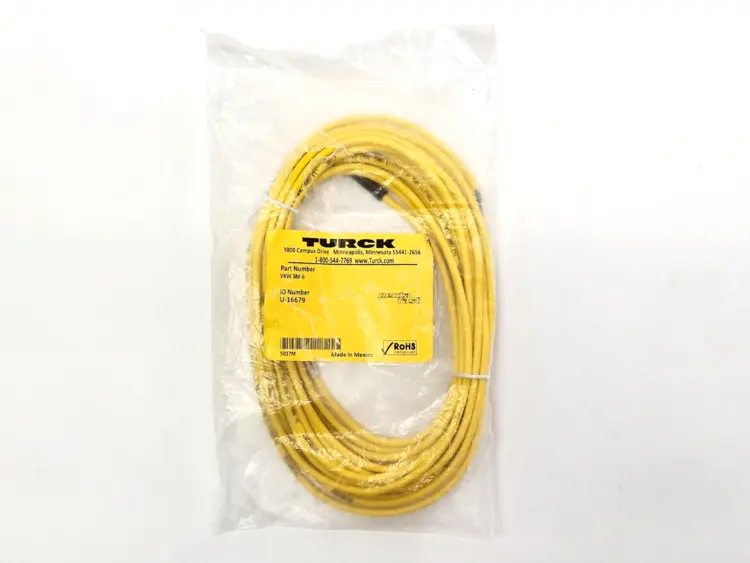 New | in-Stock Turck Pentafast 4-Pin Female Cordset U-16679 Cable & Wire Michigan US | Maverick Industrial Sales #1391004