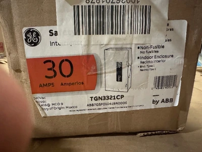 ABB 30 Amp 240-Volt Non-Fuse Indoor Safety Switch (TGN3321CP)