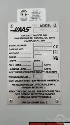 USED 2024 HAAS MINI MILL