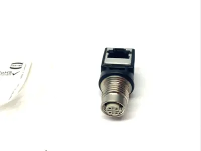 New | in-Stock HARTING Panel Feed-Through Adapter M12-RJ45 Right Angled NO LOCKNUT Connector Accessories Michigan US | Maverick Industrial Sales #1392836