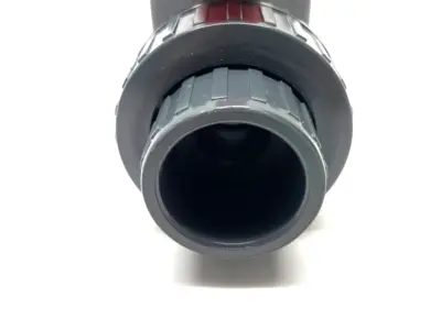 Double Union PVC Ball Valve, PN10, Gray, Threaded to Slip Sockets - New Other