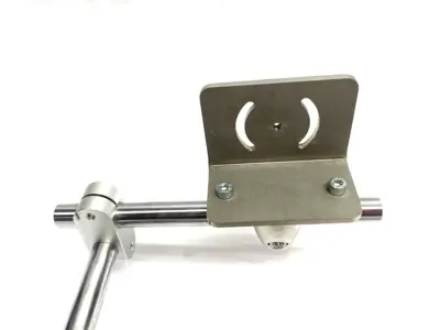 USED KEYENCE, IFM, SICK ADJUSTABLE SENSOR MOUNTING BRACKET ASSEMBLY 16" HEIGHT, 5" ARM LE