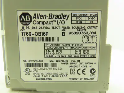 Allen Bradley 1769-OB16P Compact I/O 24VDC F/W 3.1 Output Module Ser B Lot of 5