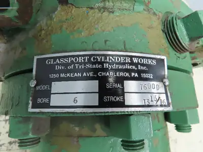Glassport Cylinder Works Hydraulic Cylinder 6" Bore 13-13/16"Stroke Flange Mount