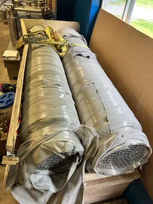 (6) Jacketed Condensing Columns (Tri-Clamp Heat Exchangers) 12"x72" - Brand New