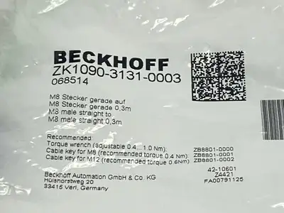 NEW BECKHOFF ZK1090-3131-0003