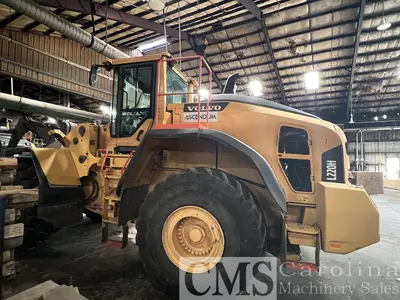 USED 2019 VOLVO L220H LOADER WITH LOG FORKS