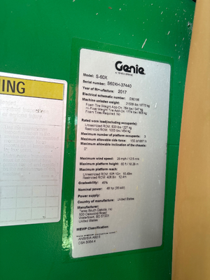 Used 2017 Genie S-60X Manlifts Florida US | Stack Equipment #1481491