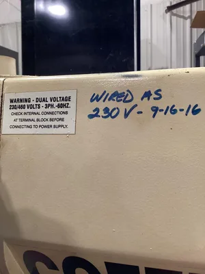 Coffing 1 Ton Hoist On Trolley 20′ WRT2010 3LH 230/460V