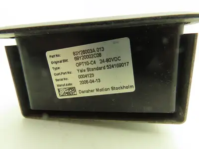 Yale Danaher 83Y26003A 013 Dash Display Master Controller Off ERC060GHN36TE084