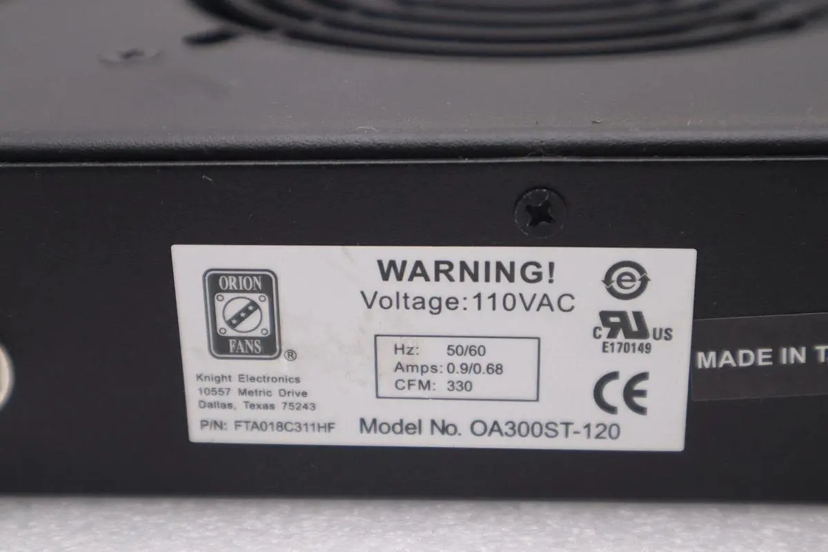 Orion Fans OA109AP-11-1TB Cooling Fan 104 CFM 3000 RPM STOCK 2466C