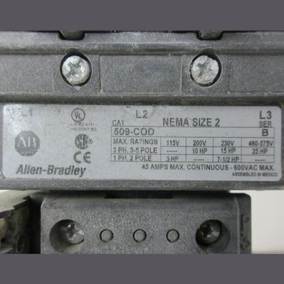 Allen Bradley Size 2 509-COD Starter