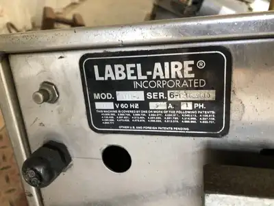 Label-Aire 2111-M Pressure Sensitive Labeler / Label Applicator 1PH Parts/Repair