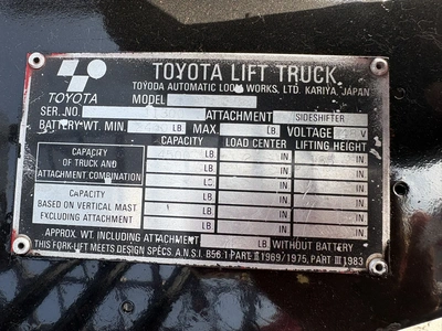 Used 1994 TOYOTA 5FBC25 Misc Forklifts Wisconsin US | Forklifttrader.com #1413141