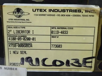Utex Industries 0119-4833 2" Liberator I Mechanical Seal NIB