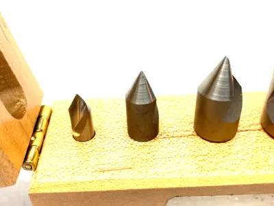 USED KEO STRAIGHT SHANK COUNTERSINK SET, 1/4" TO 1" DIA, 1-FLUTE 5 PCS