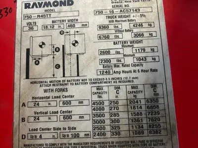 Used 2016 RAYMOND 750R45TT Stackers Illinois US | Somerset Equipment Sales #1542910