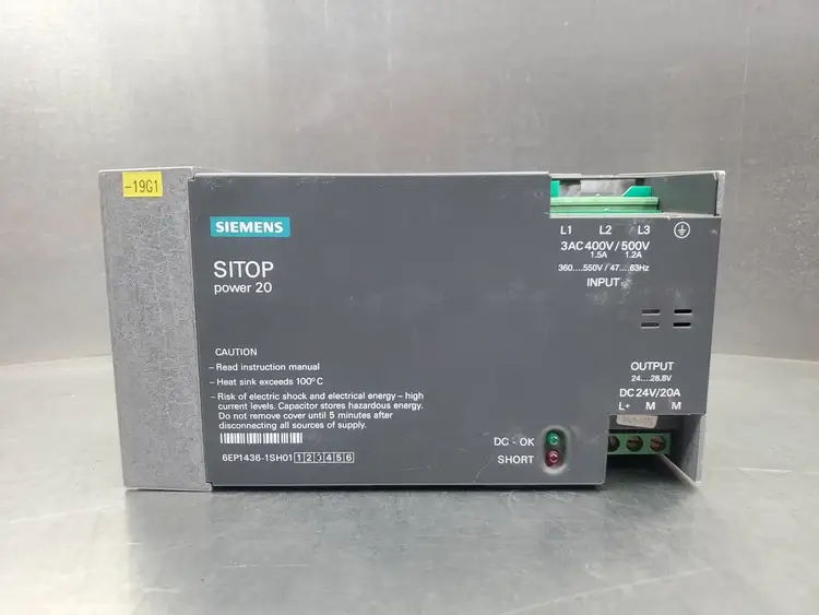 Used Siemens SITOP power20 Power Supply DIN Rail Power Supplies South Carolina US | Palmetto Automation #1158365