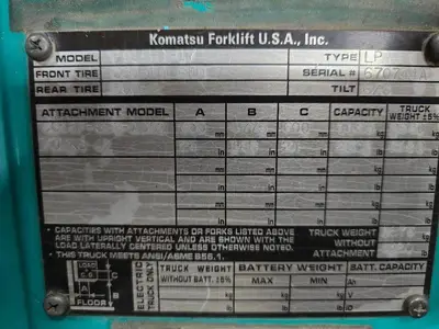 USED 2002 KOMATSU FG15HT-17