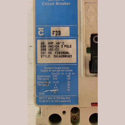 Cutler Hammer Series C 20 Amp Breaker