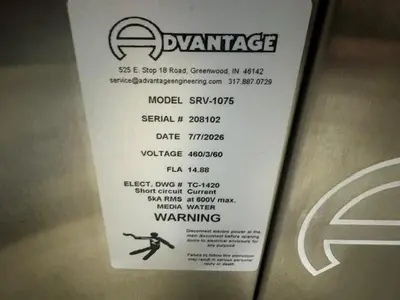 New | in-Stock 2026 ADVANTAGE SRV-1075 Temperature Controls Massachusetts US | Absolute Machinery #1332464