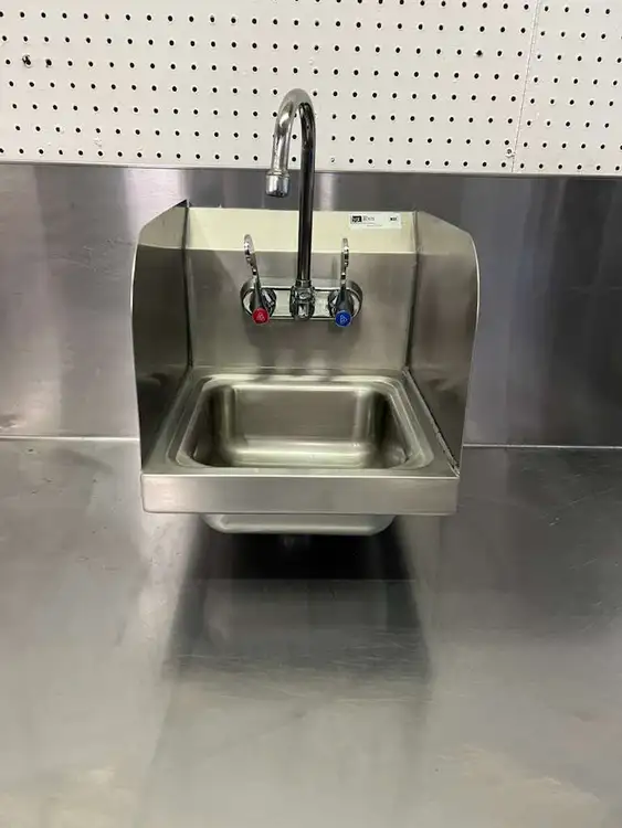 Used John Boos Used John Boos PBHS-W-0909 Stainless Steel Hand Sink with Faucet Sinks Illinois US | Falcon Restaurant Supply #1375051
