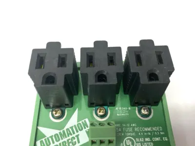 USED AUTOMATIONDIRECT 3-STRAIGHT BLADE RECEPTACLE, 15A, 125 VAC, 1-PHASE