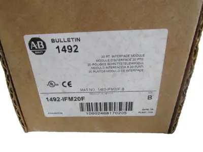 ALLEN BRADLEY 1492-IFM20F INTERFACE MODULE 1492IFM20F SER. B NEW, SURPLUS