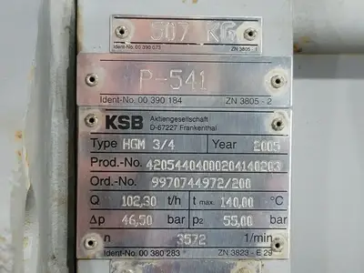 USED 2005 KSB HGM 3/4