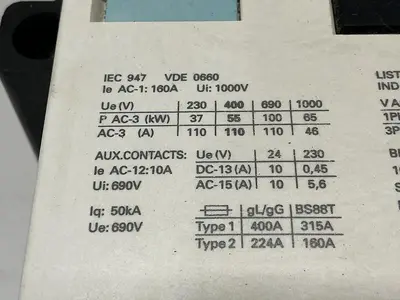 USED SIEMENS 3TF5022-OAK6