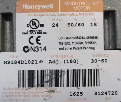 NEW HONEYWELL M9184D1021 MODUTROL IV MOTOR