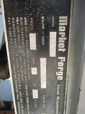 USED MARKET FORGE 1500