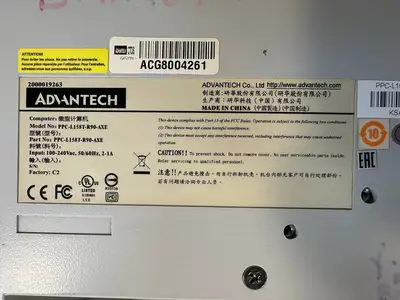 Advantech PPC-L158T-R90-AXE 100-240Vac- 50/60Hz 2-1A (9.5.1)