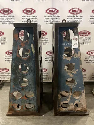 Pair of Large Machinist’s Workholding Angle Blocks Fixture Set 24″x28″x60″